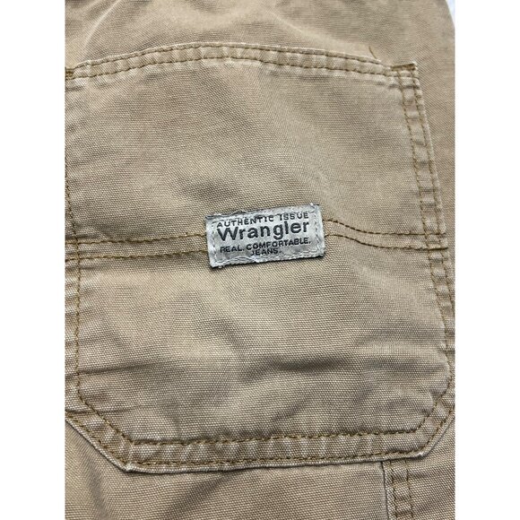 Wrangler Lined Tan Workwear Distressed Carpenter Pants 34 X 30 - Picture 7 of 13